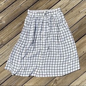 Checkered Midi Skirt
